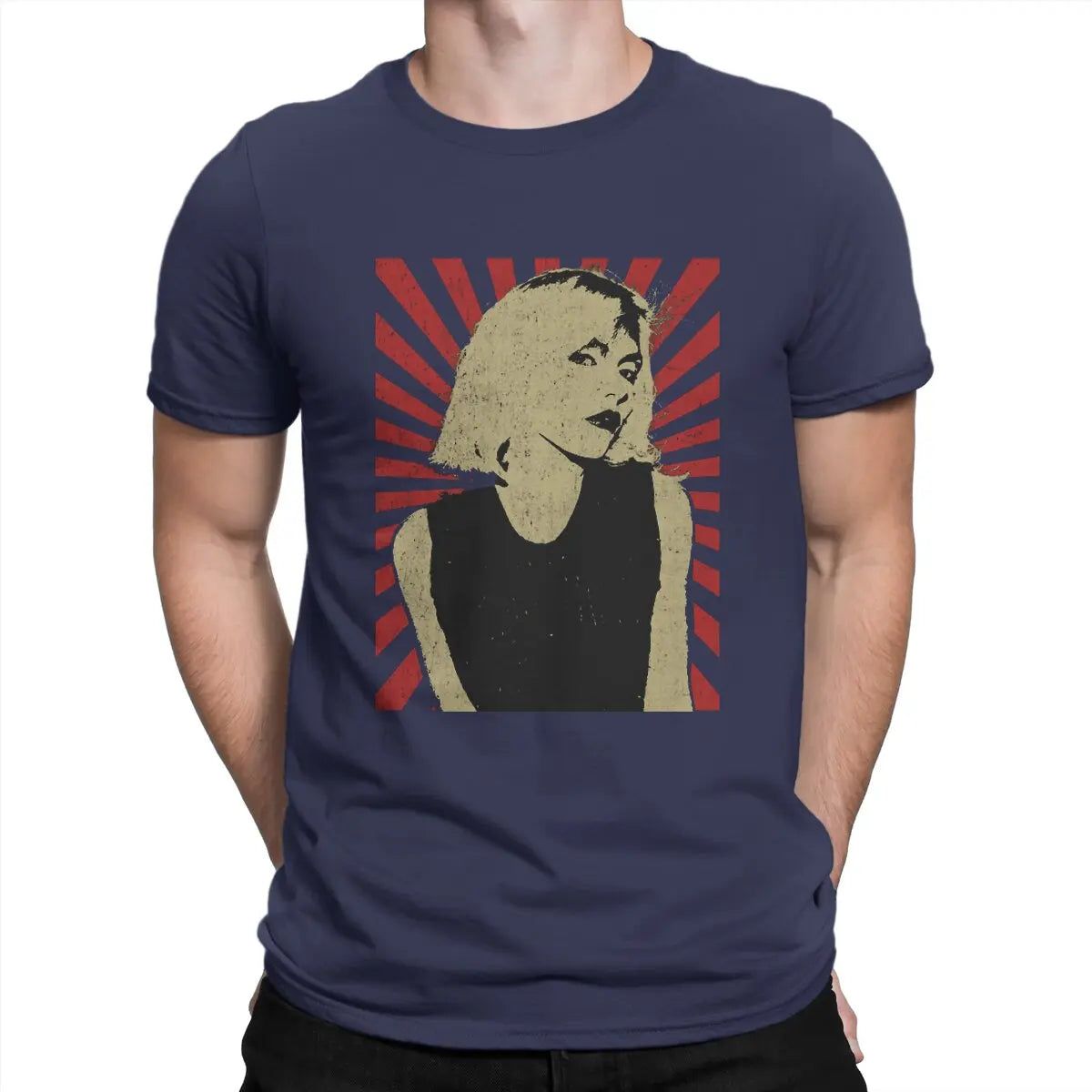 Blondie Warhol :T-Shirt Navy Blue Blondie_Warhol_T-Shirt_-_Vintage_Sounds_T-Shirts_-_-59323 Vintage Sounds T-shirts T-Shirt