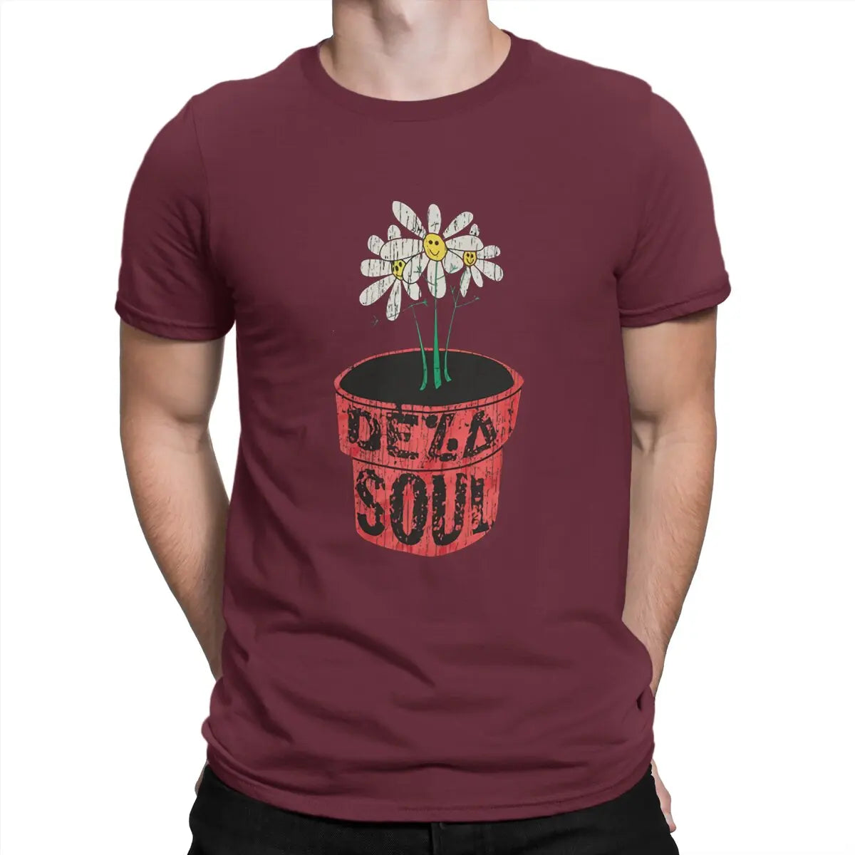 De La Soul-Rap Flower-T-Shirt Burgundy S6bf80c1acd2b4ec6b6d8a26923a479e1Z Vintage Sounds T-Shirts T-Shirt