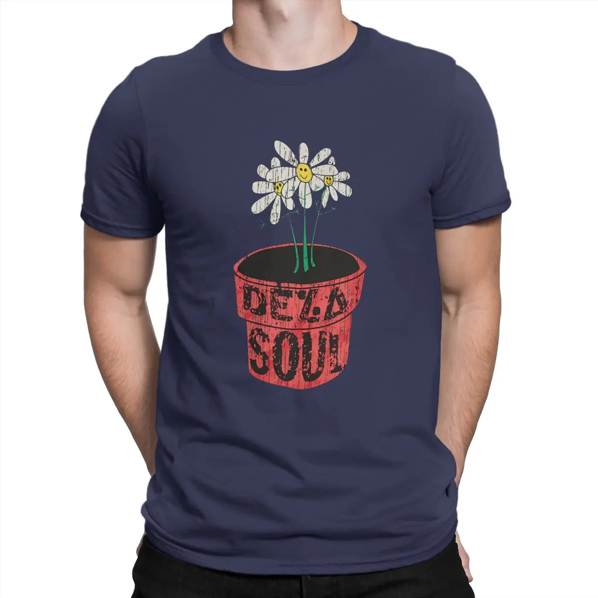 De La Soul-Rap Flower-T-Shirt Navy Blue S8da44b5dca844cea9716ed887883d3b5w Vintage Sounds T-Shirts T-Shirt