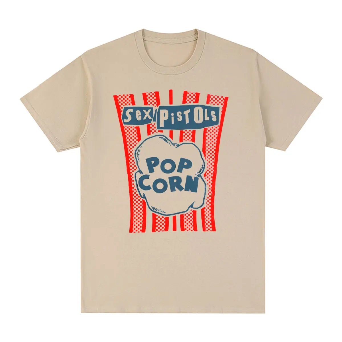 Sex Pistols- Pop Corn Khaki Se9cb36a63e8a4ed18d6c4690daa204d50 Vintage Sounds T-Shirts T-Shirt