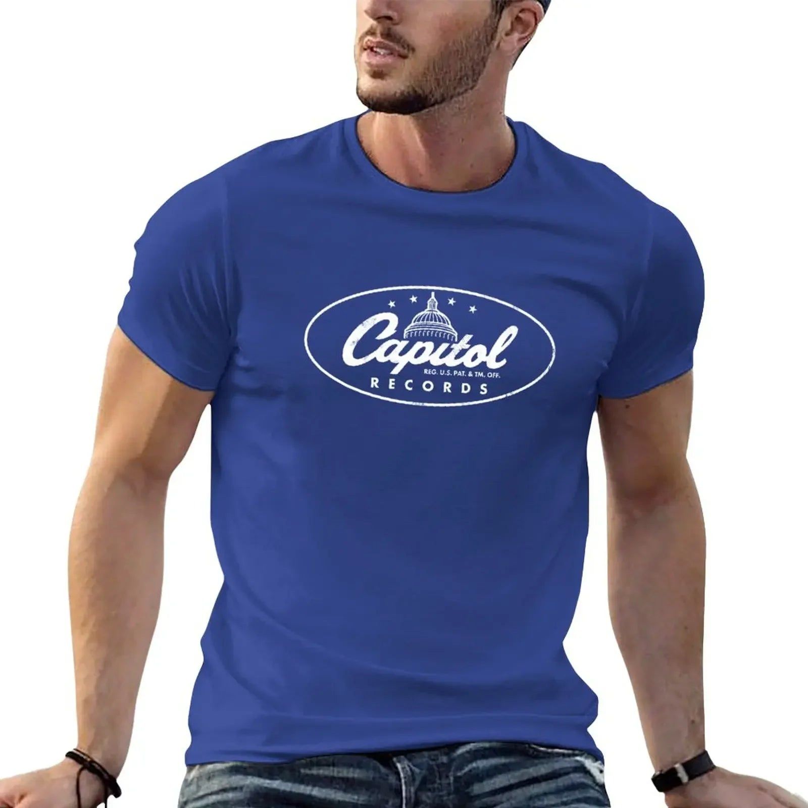 Capitol Records T-Shirt Blue Capitol_Records_T-Shirt_-_Vintage_Sounds_T-Shirts_-_-59348 Vintage Sounds T-shirts T-Shirt
