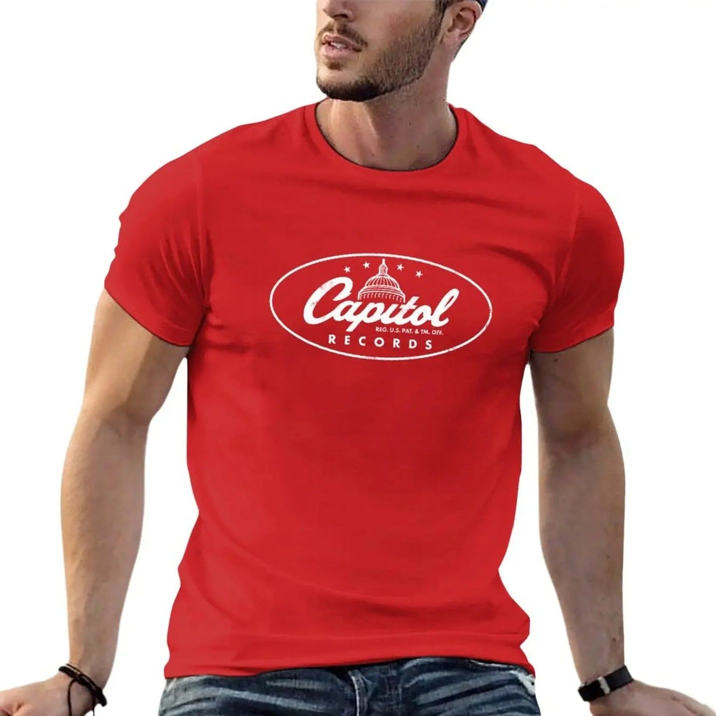 Capitol Records T-Shirt Red Capitol_Records_T-Shirt_-_Vintage_Sounds_T-Shirts_-_-59352 Vintage Sounds T-shirts T-Shirt