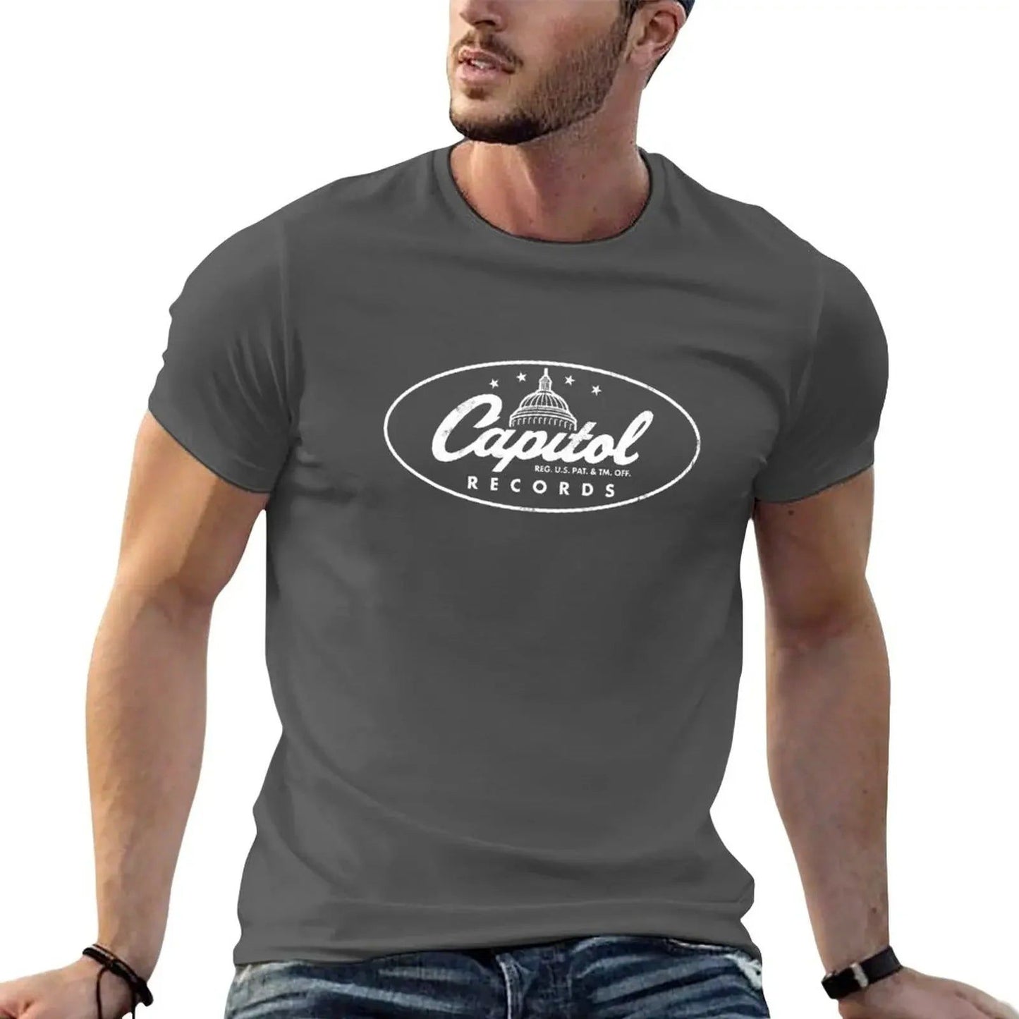 Capitol Records T-Shirt Dark Gray Capitol_Records_T-Shirt_-_Vintage_Sounds_T-Shirts_-_-59354 Vintage Sounds T-shirts T-Shirt