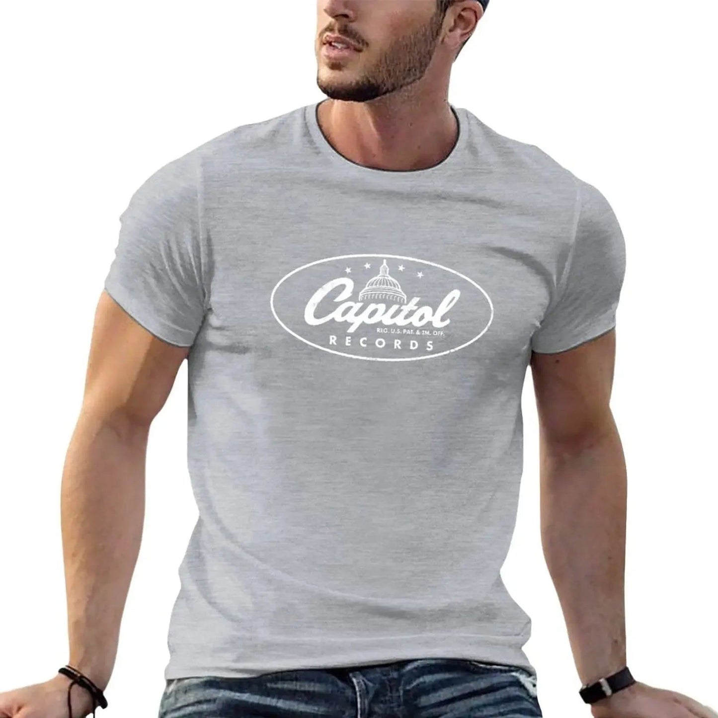 Capitol Records T-Shirt Gray Capitol_Records_T-Shirt_-_Vintage_Sounds_T-Shirts_-_-59357 Vintage Sounds T-shirts T-Shirt