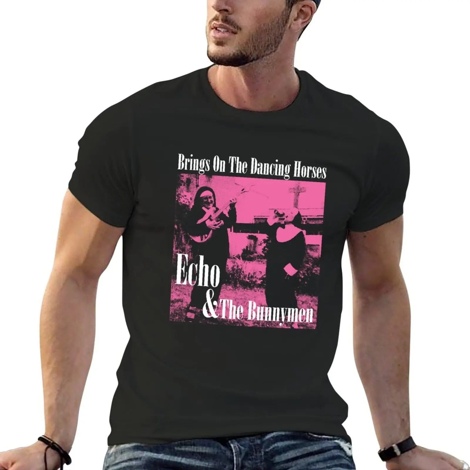Echo & The Bunnymen- Bring On The Dancing Horses T-Shirt Black Echo_The_Bunnymen-_Bring_On_The_Dancing_Horses_T-Shirt_-_Vintage_Sounds_T-Shirts_-_-59383 Vintage Sounds T-shirts T-Shirt