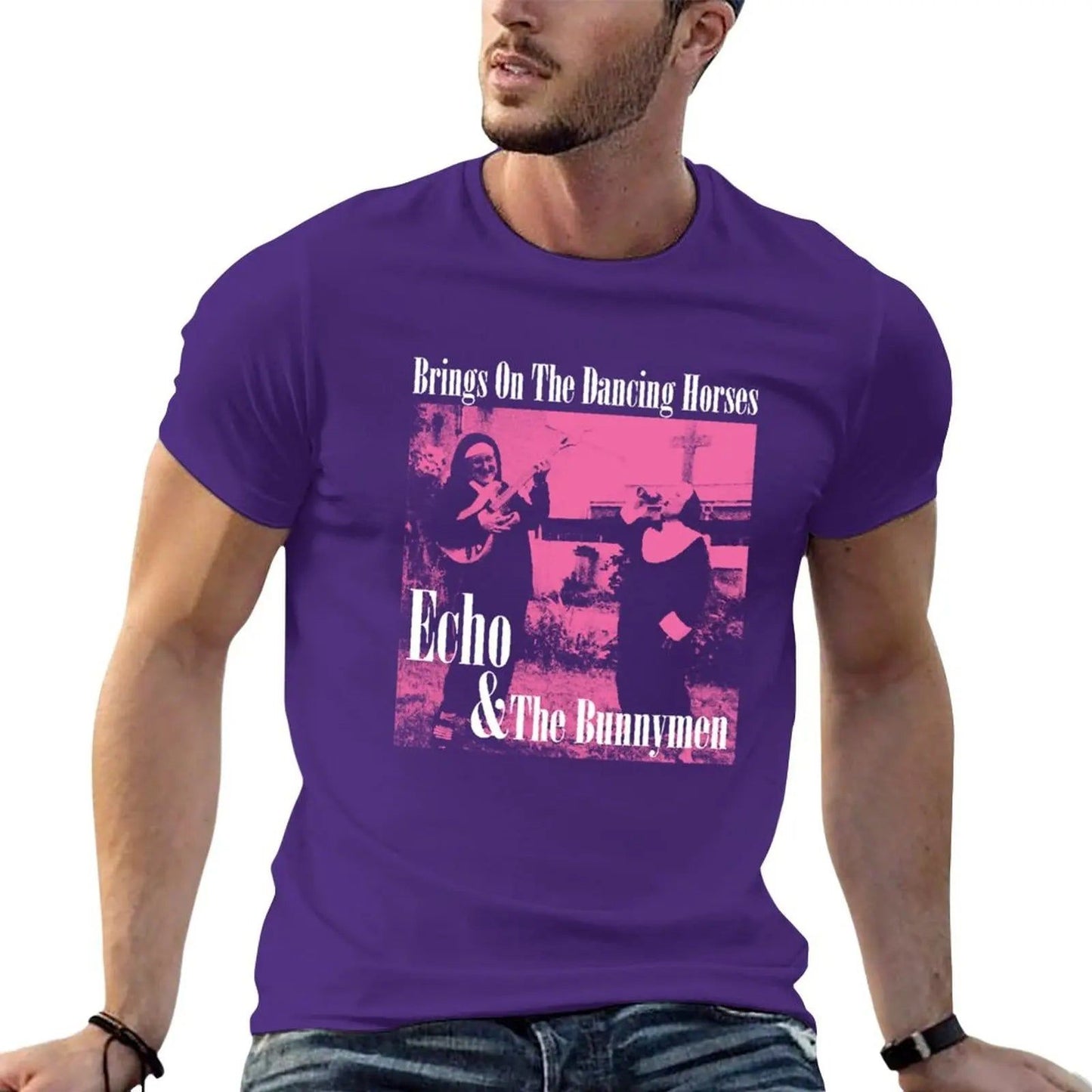Echo & The Bunnymen- Bring On The Dancing Horses T-Shirt Purple Echo_The_Bunnymen-_Bring_On_The_Dancing_Horses_T-Shirt_-_Vintage_Sounds_T-Shirts_-_-59388 Vintage Sounds T-shirts T-Shirt