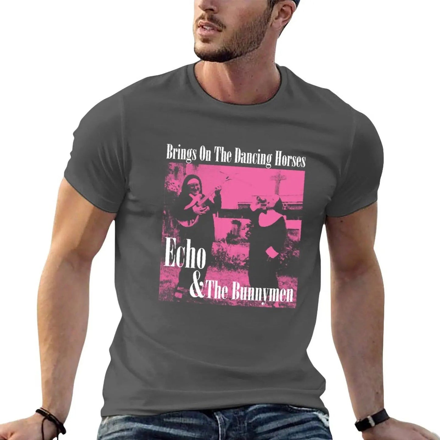 Echo & The Bunnymen- Bring On The Dancing Horses T-Shirt Dark Gray Echo_The_Bunnymen-_Bring_On_The_Dancing_Horses_T-Shirt_-_Vintage_Sounds_T-Shirts_-_-59390 Vintage Sounds T-shirts T-Shirt