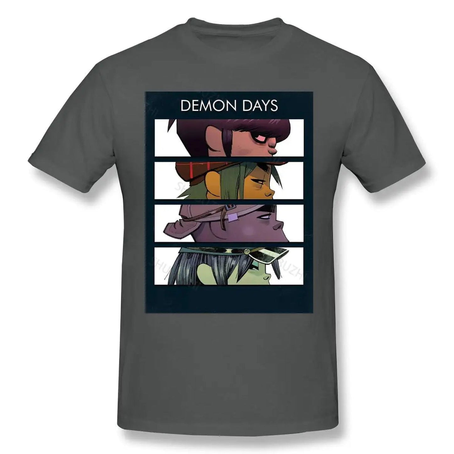 Gorillaz -Demon Days T-Shirt Dark Grey Gorillaz_-Demon_Days_T-Shirt_-_Vintage_Sounds_T-Shirts_-_-59463 Vintage Sounds T-shirts T-Shirt