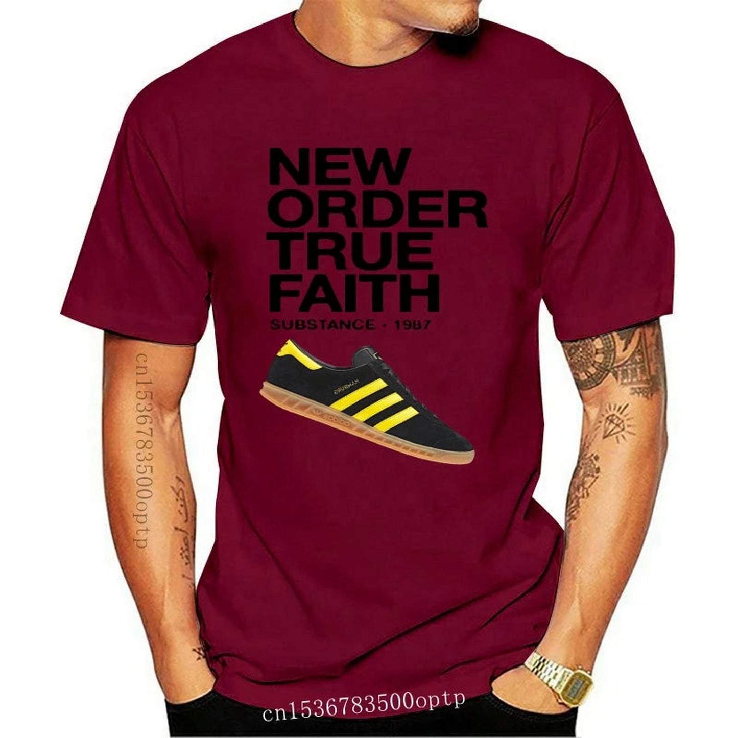 New Order-True Faith -Adidas Version redMen New_Order-True_Faith_-Adidas_Version_-_Vintage_Sounds_T-Shirts_-_-59651 Vintage Sounds T-shirts T-Shirt