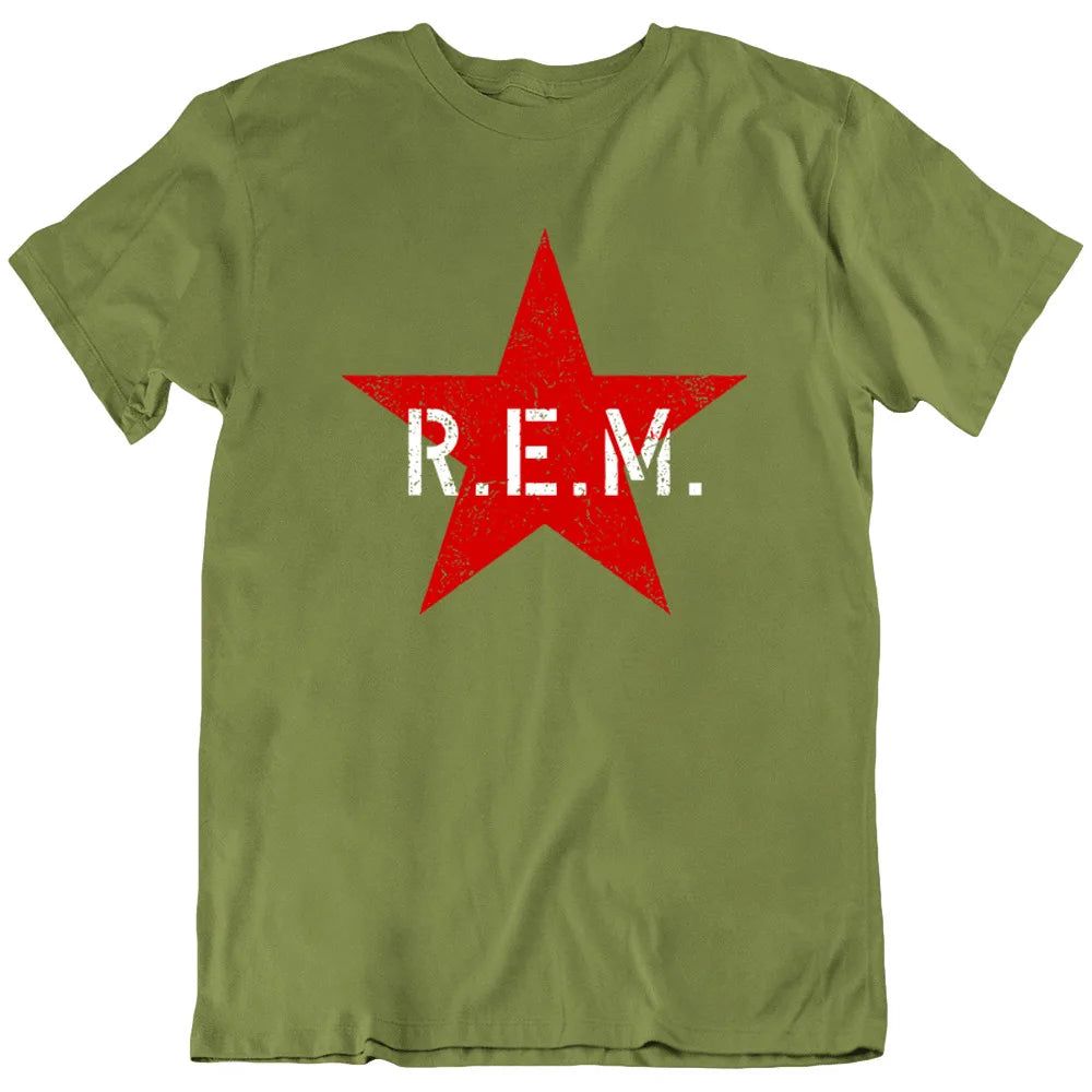 R.E.M.-Red Star Army T-Shirt Army Green R.E.M.-Red_Star_Army_T-Shirt_-_Vintage_Sounds_T-Shirts_-_-59775 Vintage Sounds T-shirts T-Shirt