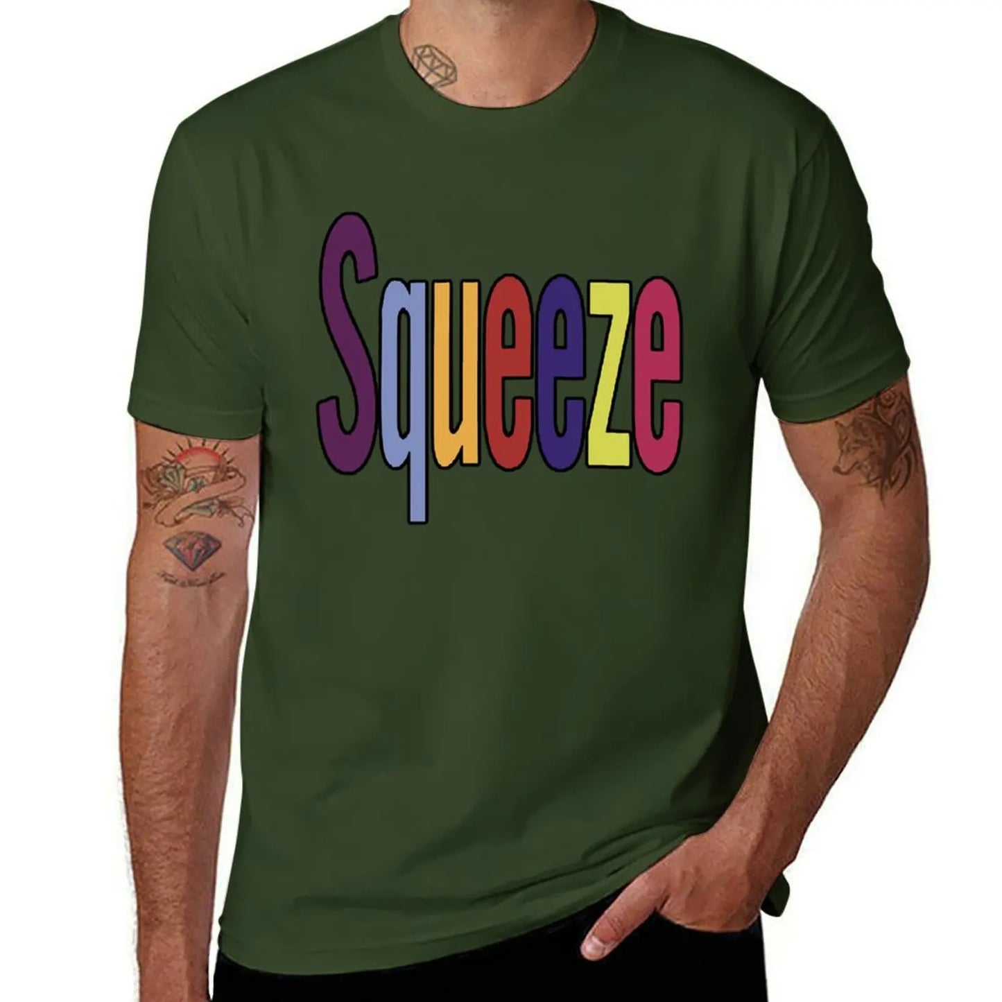 Squeeze Promo T-Shirt Army Green S1541087c0c6d4f3cbd3acff1912671ceQ Vintage Sounds T-Shirts T-Shirt