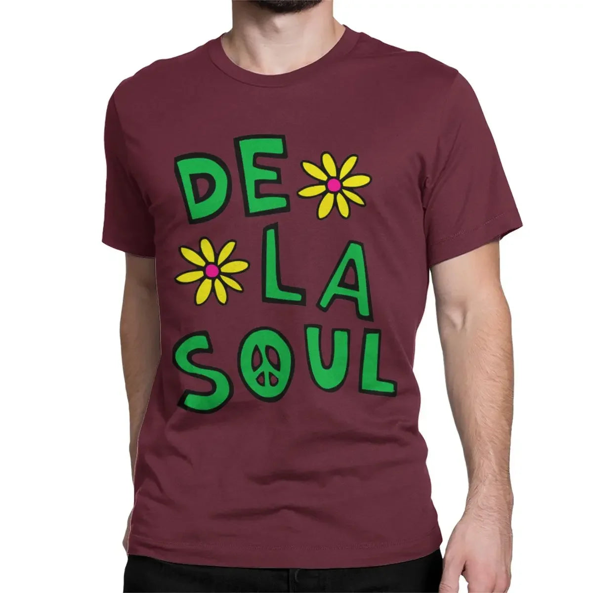 De La Soul T Shirt Burgundy S348dcf016574443cb73f5a31a7f539c71 Vintage Sounds T-Shirts T-Shirt