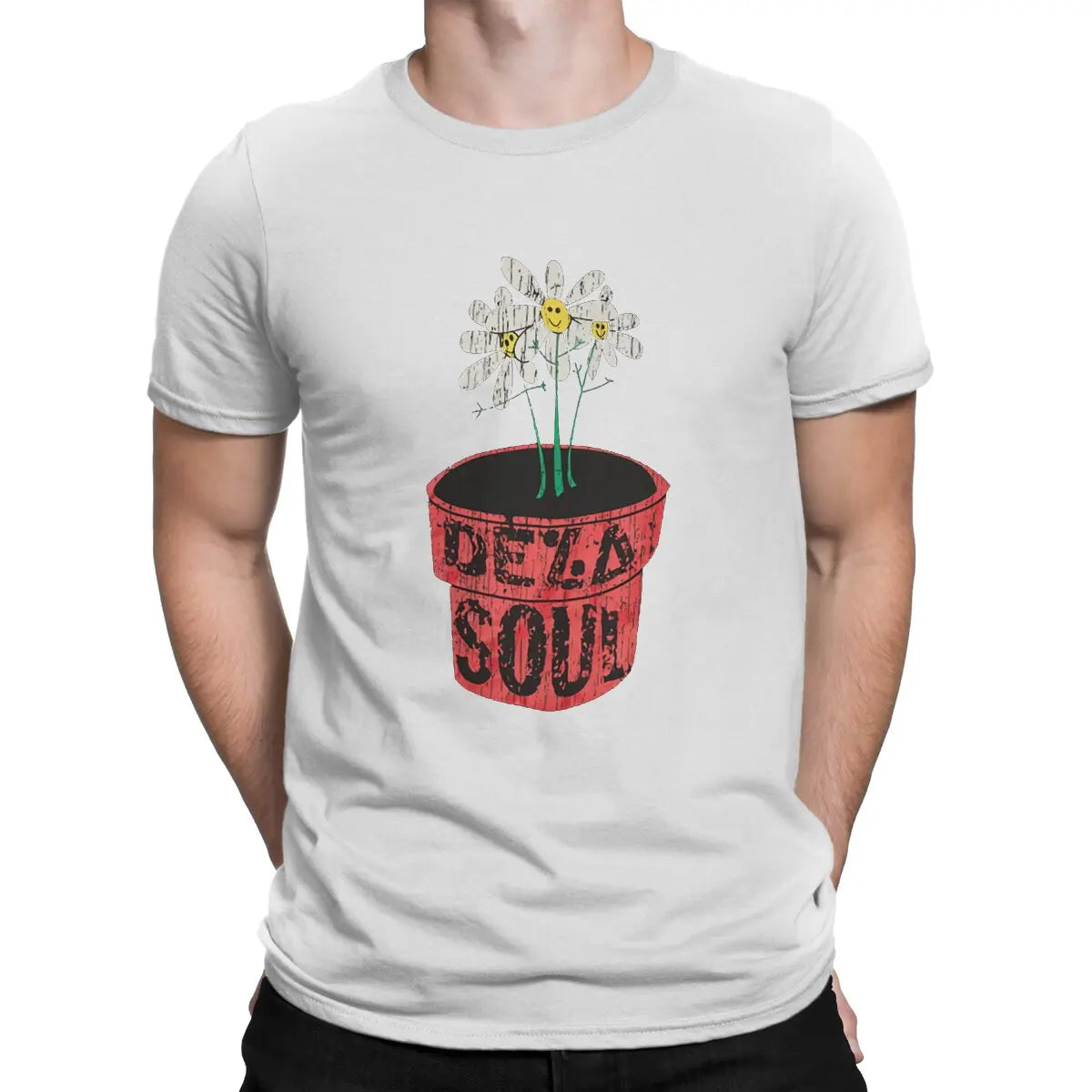 De La Soul-Rap Flower-T-Shirt WHITE S36a59483d7ed49e69cfc0a31d659f494U Vintage Sounds T-Shirts T-Shirt