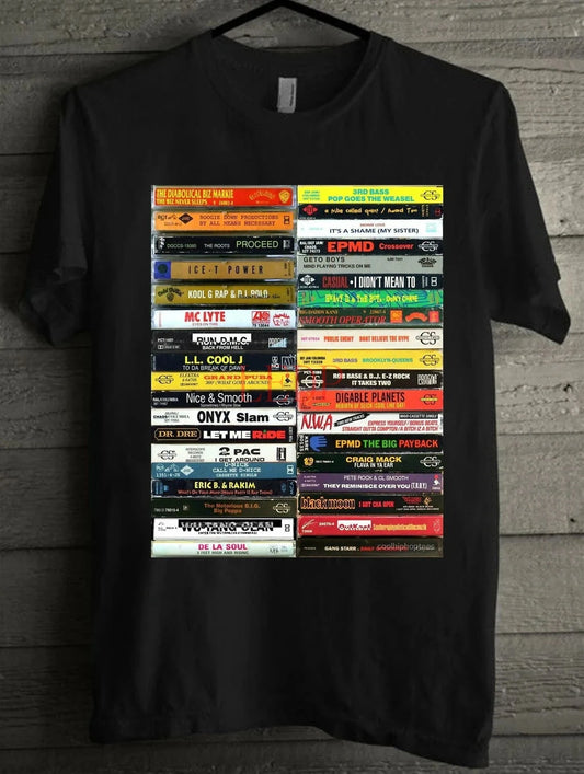 Golden Age Hip Hop Cassettes T-Shirt Men-Black S6c9686f9b760423baed1961aa2ed96850 Vintage Sounds T-Shirts T-Shirt