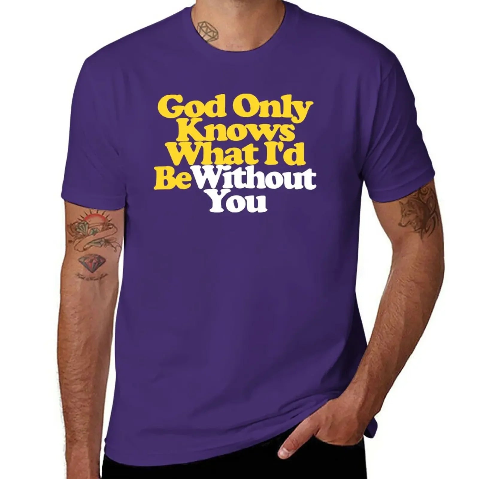 ミュージシャン GOD ONLY KNOWS BACK LOGO PRINT T-SHIRT S S80629ae841a5405ba23b883881564