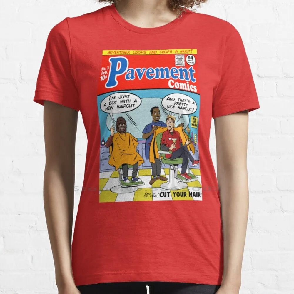 Pavement-Cut Your Hair- T Shirt FTee-Red S8cdc229c6f2b473cbea8685b316b1b245 Vintage Sounds T-Shirts T-Shirt