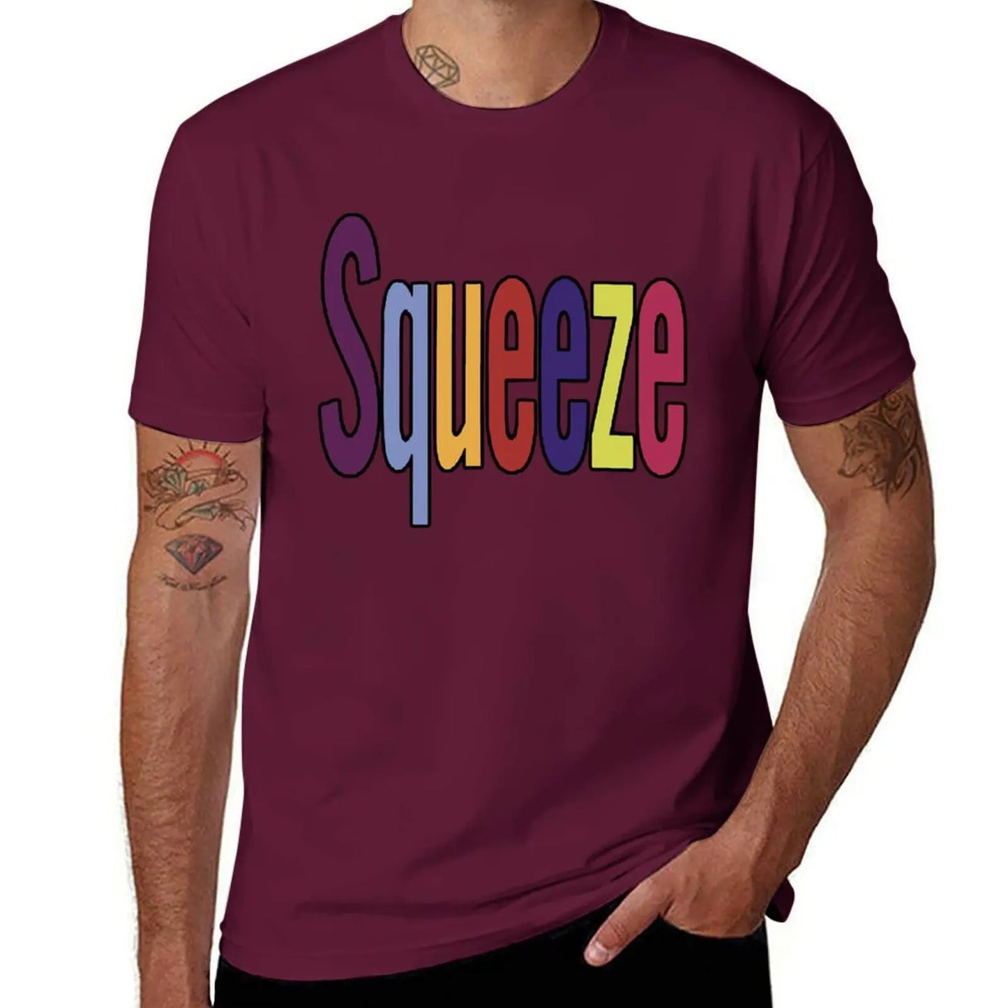 Squeeze Promo T-Shirt Maroon S9660525499464aecb339806cd137423br Vintage Sounds T-Shirts T-Shirt