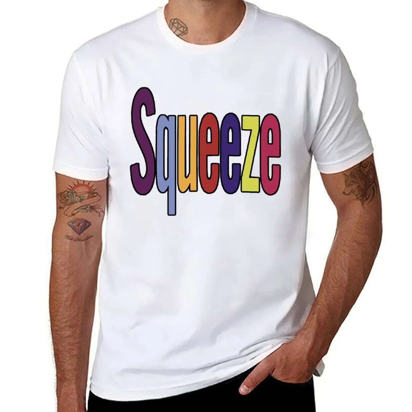 Squeeze Promo T-Shirt White Scd5e778865cb458a922aef329e7d80d1C Vintage Sounds T-Shirts T-Shirt