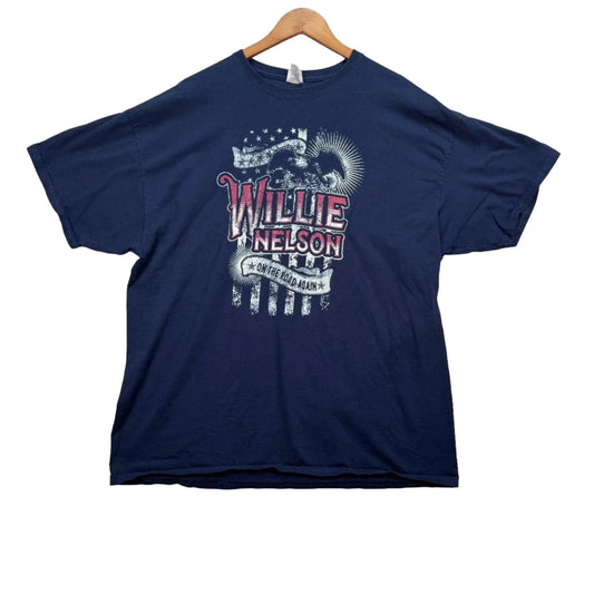 Willie Nelson Tour Concert T-Shirt Navy Blue See744660469548648c5a7b1ea7cdcfe8t Vintage Sounds T-Shirts T-Shirt