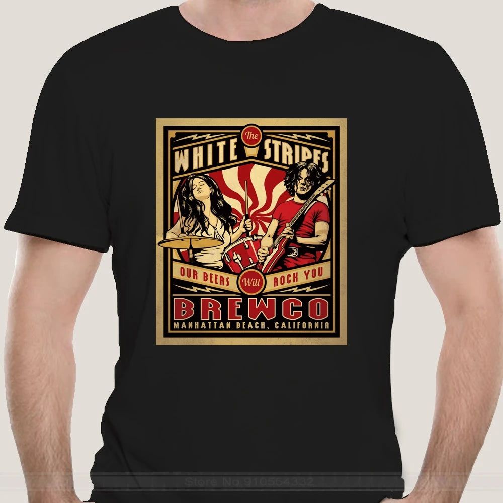 THE WHITE STRIPES-Brewco black THE_WHITE_STRIPES-Brewco_-_Vintage_Sounds_T-Shirts_-_-60142 Vintage Sounds T-shirts T-Shirt