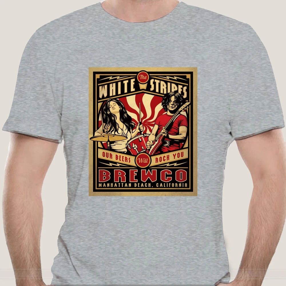 THE WHITE STRIPES-Brewco grey THE_WHITE_STRIPES-Brewco_-_Vintage_Sounds_T-Shirts_-_-60147 Vintage Sounds T-shirts T-Shirt